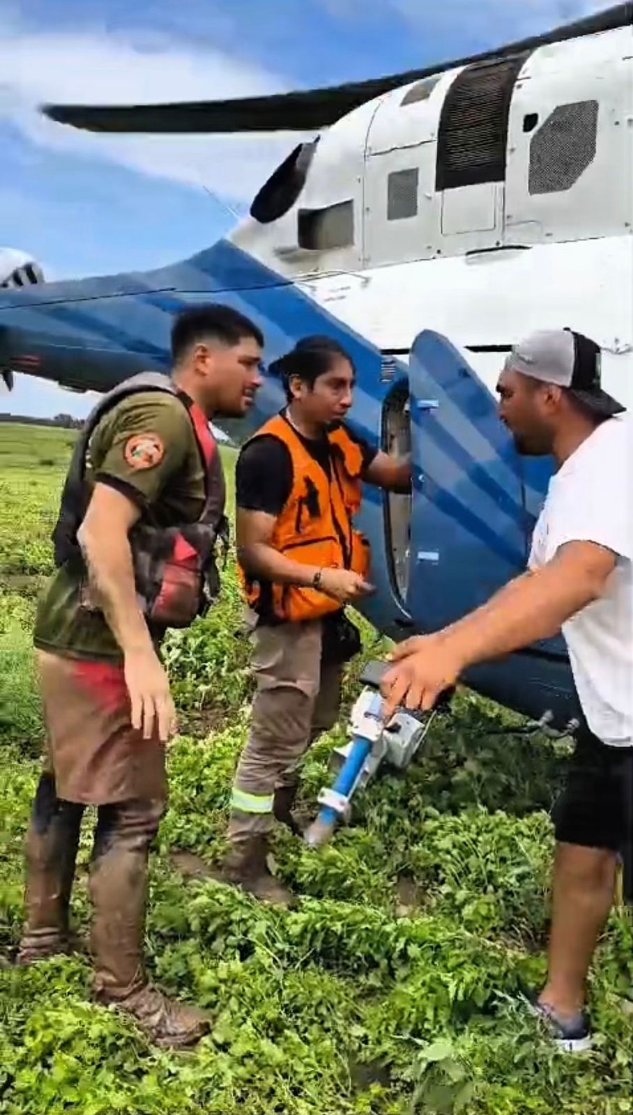 Asistencia con medios aéreos en zonas anegadas