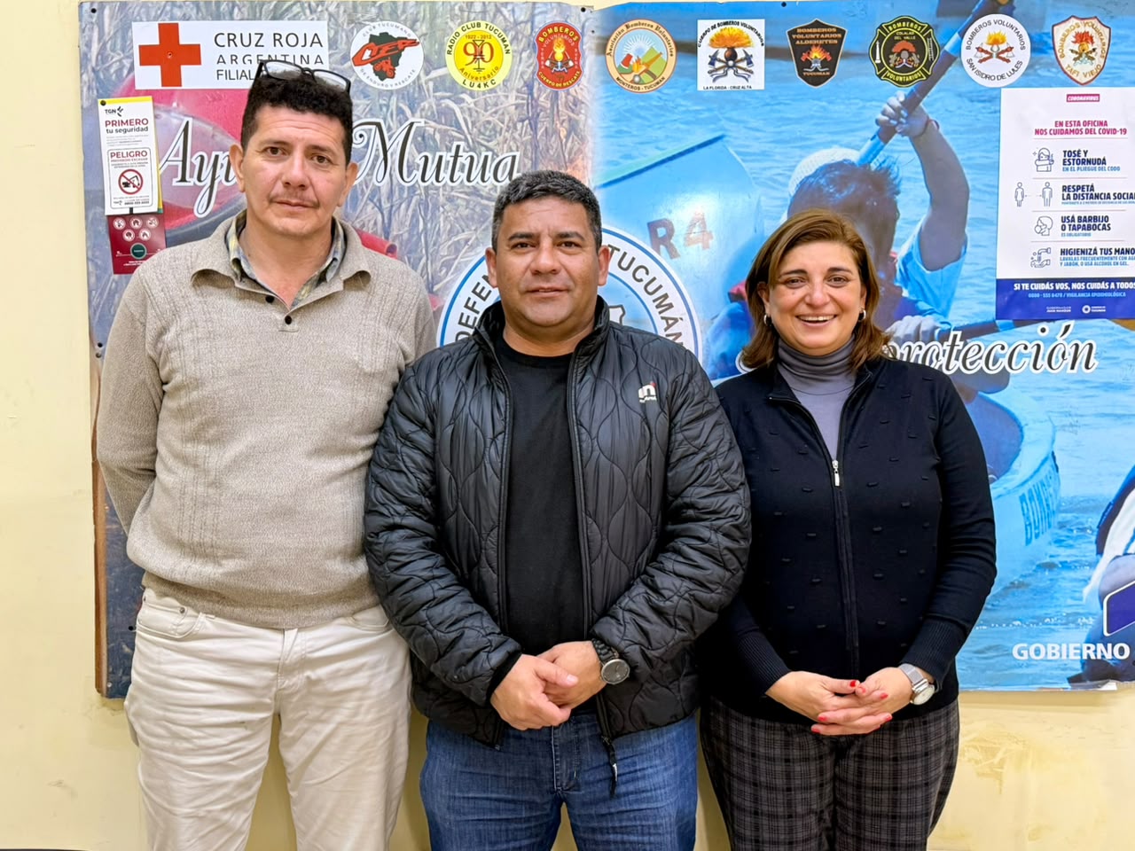 La Dirección Provincial de Defensa Civil recibió al nuevo director de Defensa Civil de Juan Bautista Alberdi, Gerardo Toledo
